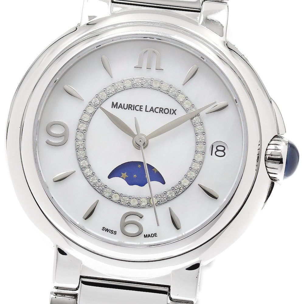 Maurice Lacroix Fiaba Moonphase Ladies Quartz Stainless Steel Watch (1 of 6)