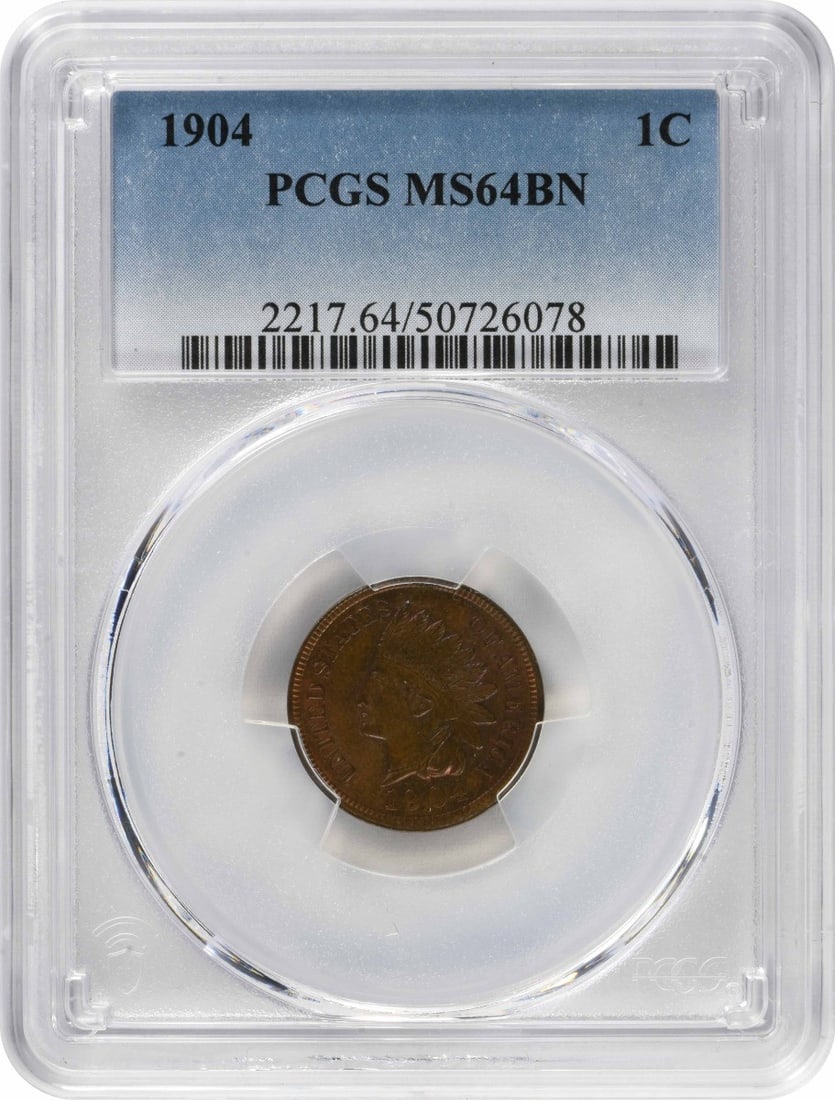 PCGS MS64BN 1904 Indian Head Copper Cent (1 of 2)