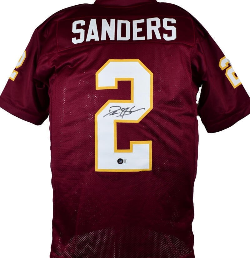 Beckett Authenticated Deion Sanders Signed College Style Football Jersey (1 of 3)