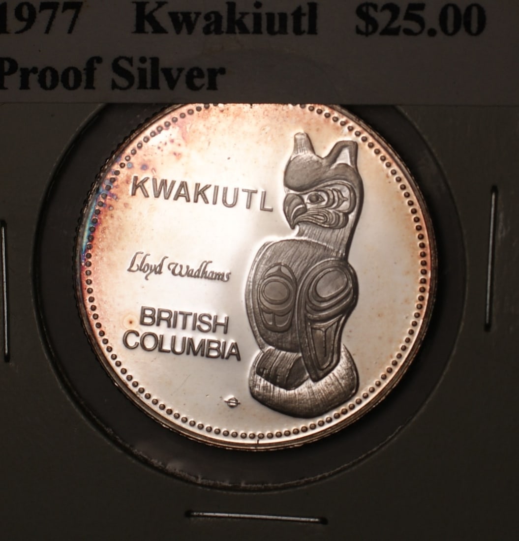 1977 Kwakiutl British Columbia Silver Medal Mungo Martin (1 of 2)