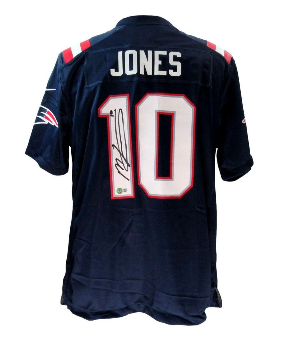 Mac Jones Signed Navy Nike Jersey New England Patriots BAS Beckett Authenticated (1 of 6)