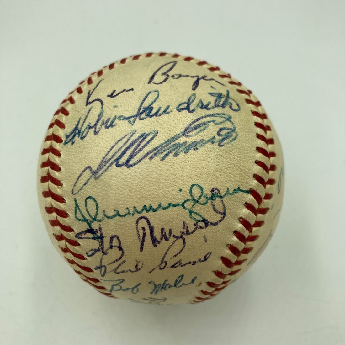 1958 St. Louis Cardinals Team Signed Baseball with JSA COA: 1958 St. Louis Cardinals Team Signed Baseball with JSA COA This is a 1958 St. Louis Cardinals Team Signed National League Baseball featuring 20 signatures, including the legendary Stan Musial and many
