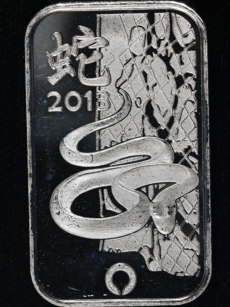 20 Piece 1 Ounce Rand Refinery Snake Silver Bars (1 of 2)