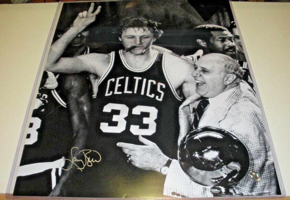 Larry Bird Autographed 16x20 Boston Celtics Photo With Hologram Authentication (1 of 1)