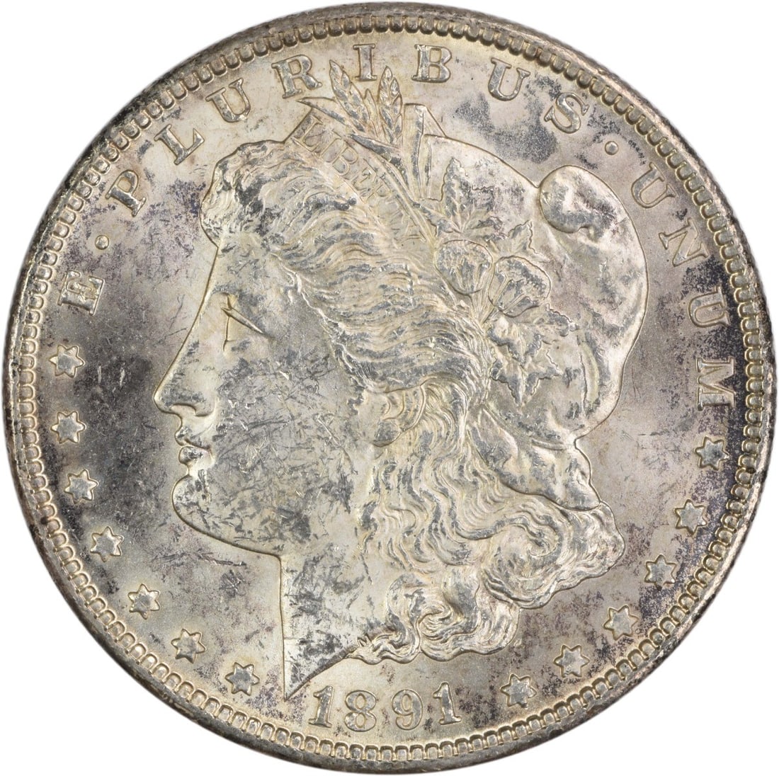 Uncertified 1891 Carson City Morgan Silver Dollar Brilliant Uncirculated: Uncertified 1891 Carson City Morgan Silver Dollar Brilliant Uncirculated This 1891-CC Morgan Silver Dollar is composed of silver and was minted at the Carson City (CC) Mint in the United States. The c