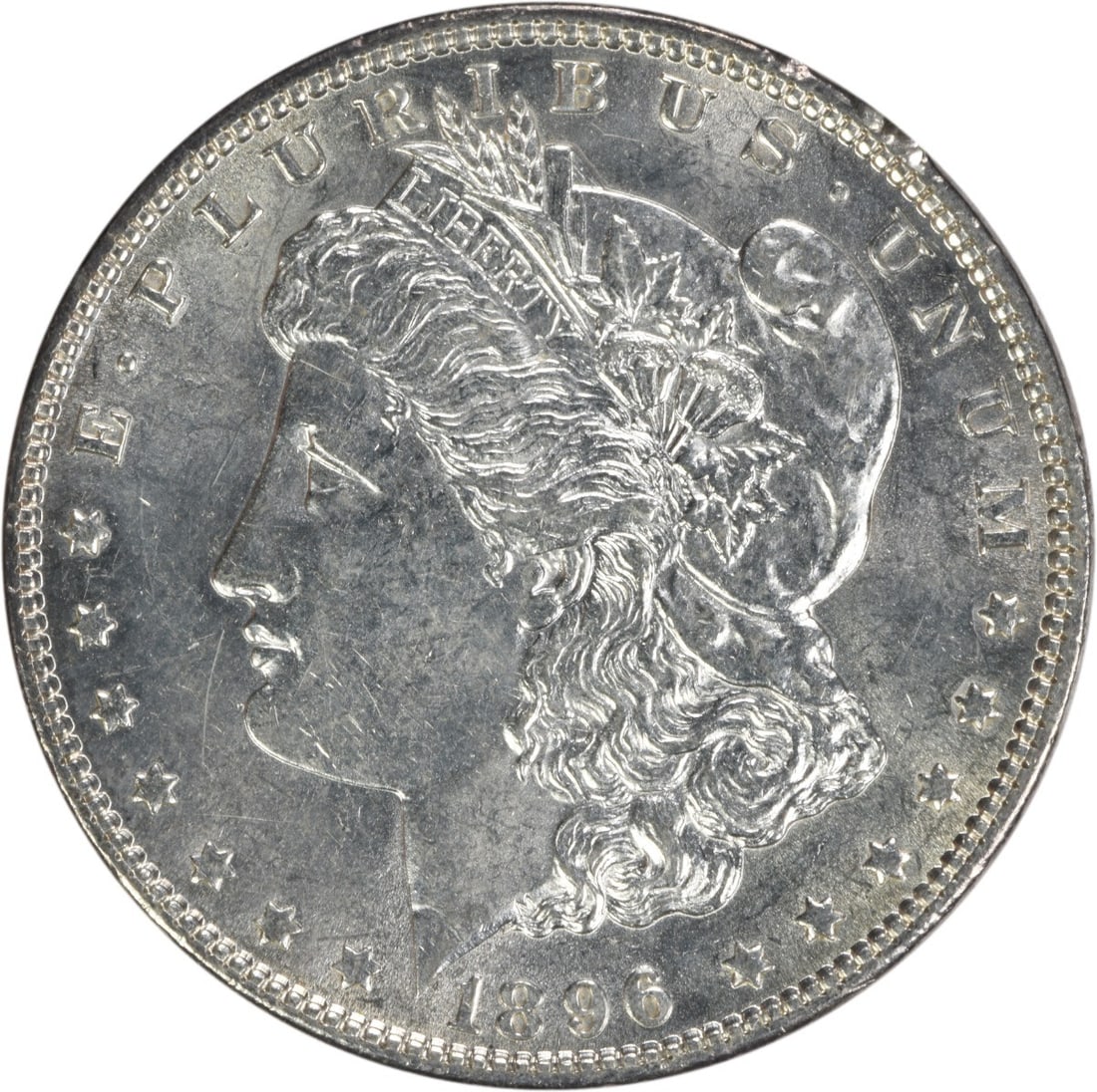 Choice BU 1896 Morgan Dollar Silver Uncirculated Uncertified Coin (1 of 2)