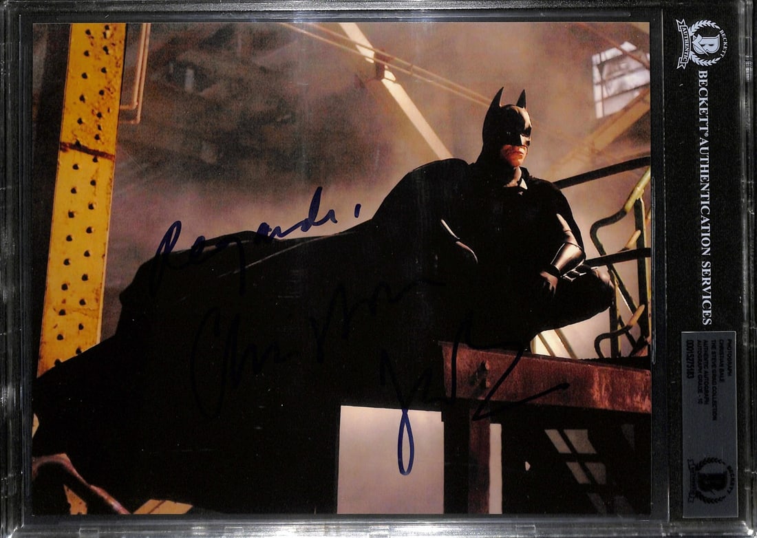 Beckett Slabbed Christian Bale Batman 8x10 Signed Photo (1 of 1)