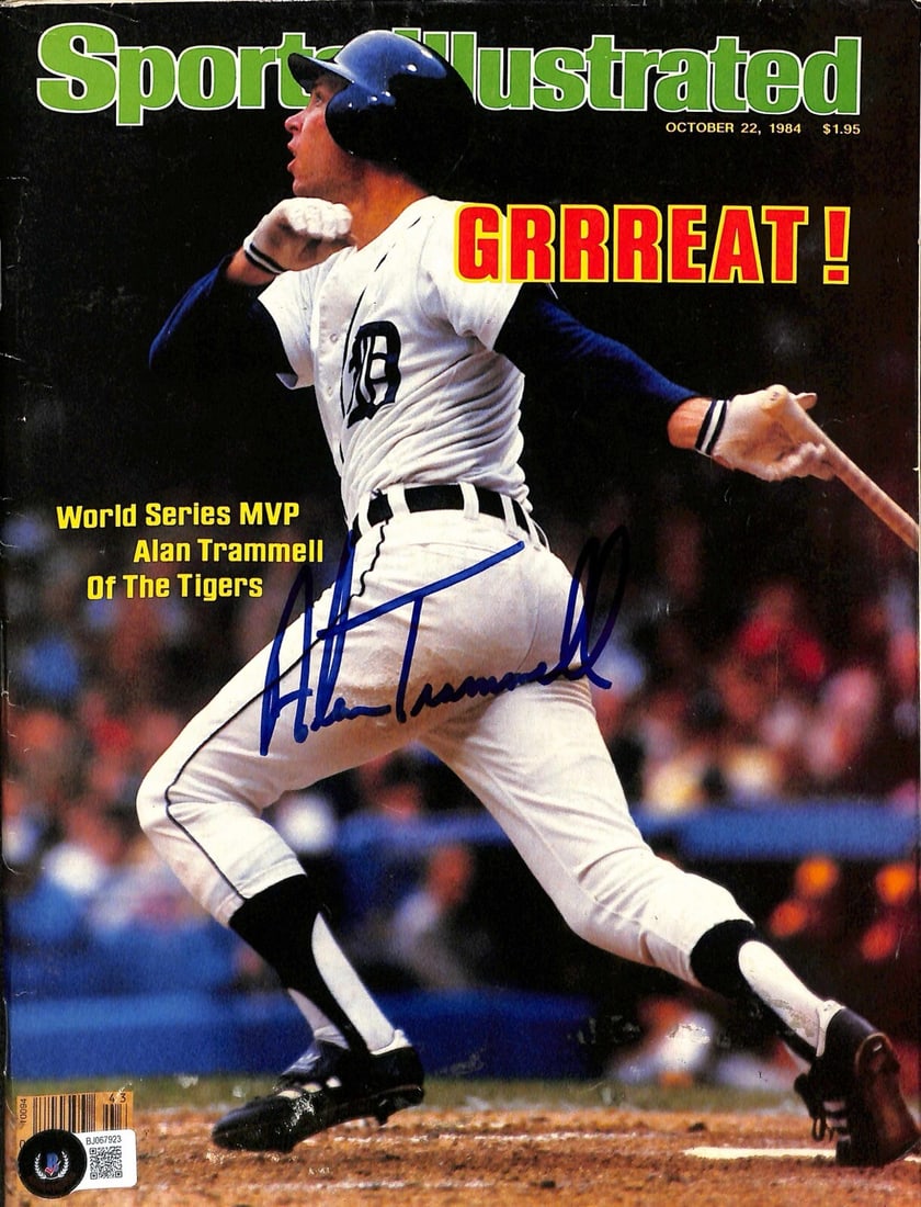 Sports Illustrated 1984 Magazine Signed by Alan Trammell with Beckett COA (1 of 1)