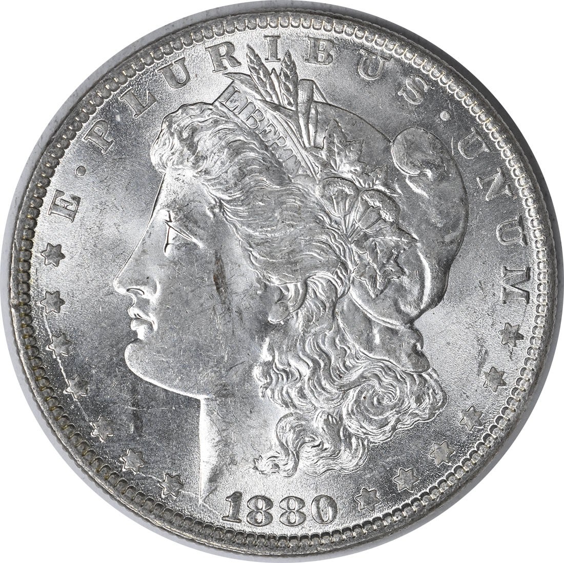 Uncirculated 1880-O Morgan Silver Dollar Brilliant Uncertified US Coin (1 of 2)