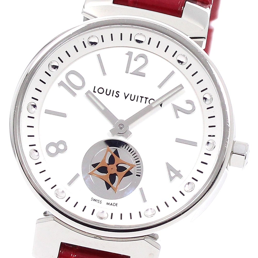 Louis Vuitton Tambour Moonstar Q8J10 Women's Quartz Wristwatch: Louis Vuitton Tambour Moonstar Q8J10 Women's Quartz Wristwatch Pre-owned Louis Vuitton Tambour Moonstar quartz women's wristwatch. Made in Switzerland and designed for the women's department, this wat
