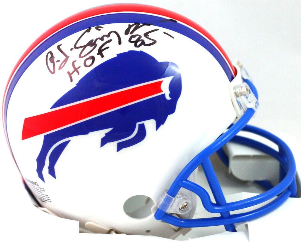 Buffalo Bills TB Mini Helmet Signed by OJ Simpson HOF JSA Auth (1 of 3)