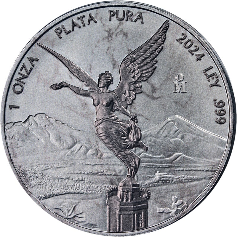 2024 Mexico 1 Oz Silver Libertad Ruthenium Black Platinum OGP COA: 2024 Mexico 1 Oz Silver Libertad Ruthenium Black Platinum OGP COA This 2024 Mexico 1 Ounce Silver Libertad is a stunning example featuring a unique ruthenium and black platinum finish. It boasts super