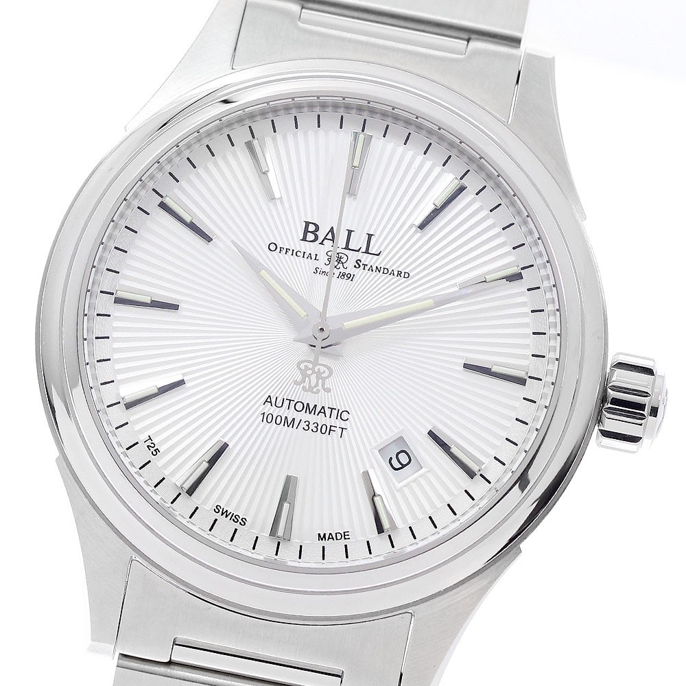 BALLWATCH Stokeman Victory Date Automatic Stainless Steel Men's Watch: BALLWATCH Stokeman Victory Date Automatic Stainless Steel Men's Watch This BALLWATCH Stokeman Victory Date men's wristwatch features a stainless steel case and band with a silver dial. The watch is eq
