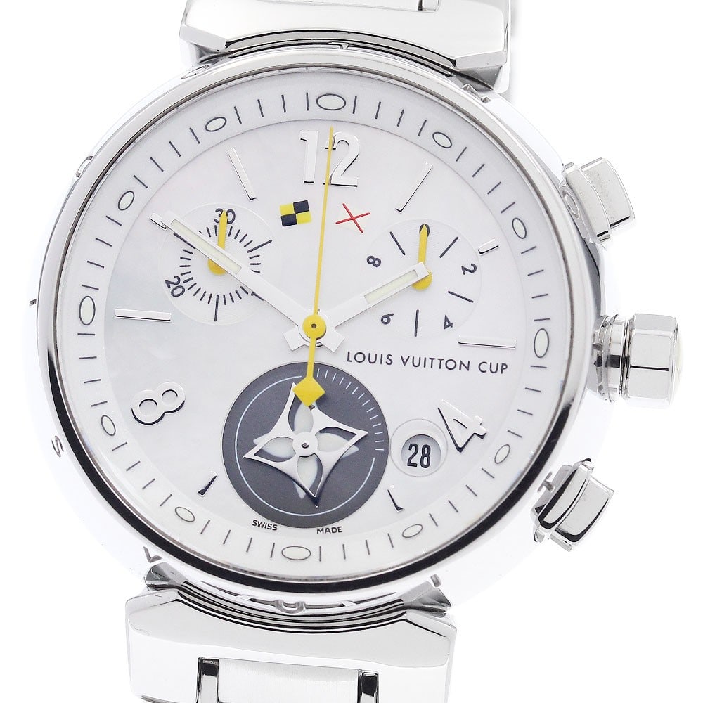 Louis Vuitton Tambour Lovely Cup Q132C Women's Quartz Chronograph Watch: Louis Vuitton Tambour Lovely Cup Q132C Women's Quartz Chronograph Watch Louis Vuitton Tambour Lovely Cup chronograph quartz women's wristwatch. This pre-owned watch is from Switzerland and is designed