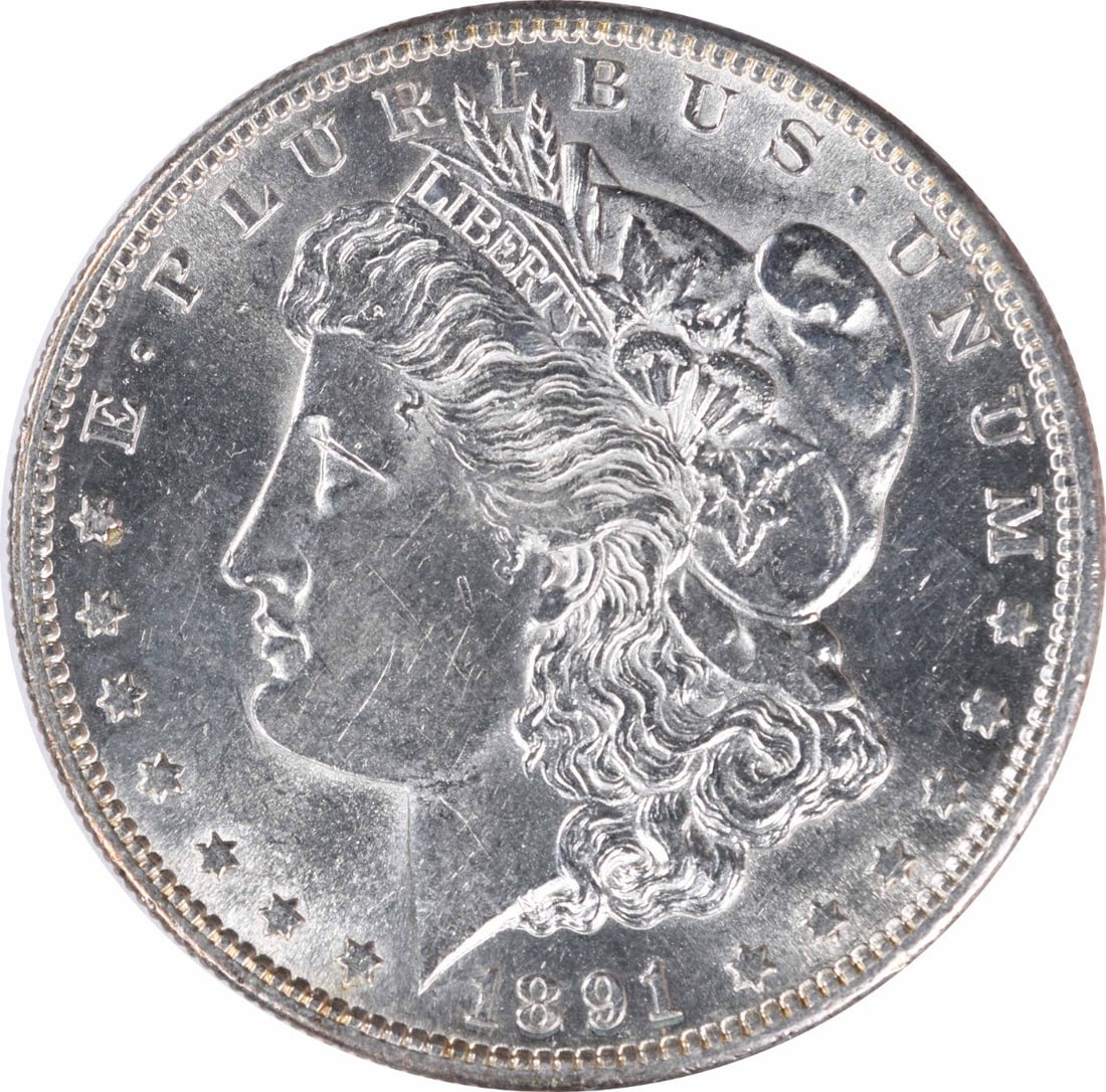 1891 S Morgan Dollar Silver Coin Brilliant Uncirculated Uncertified (1 of 2)