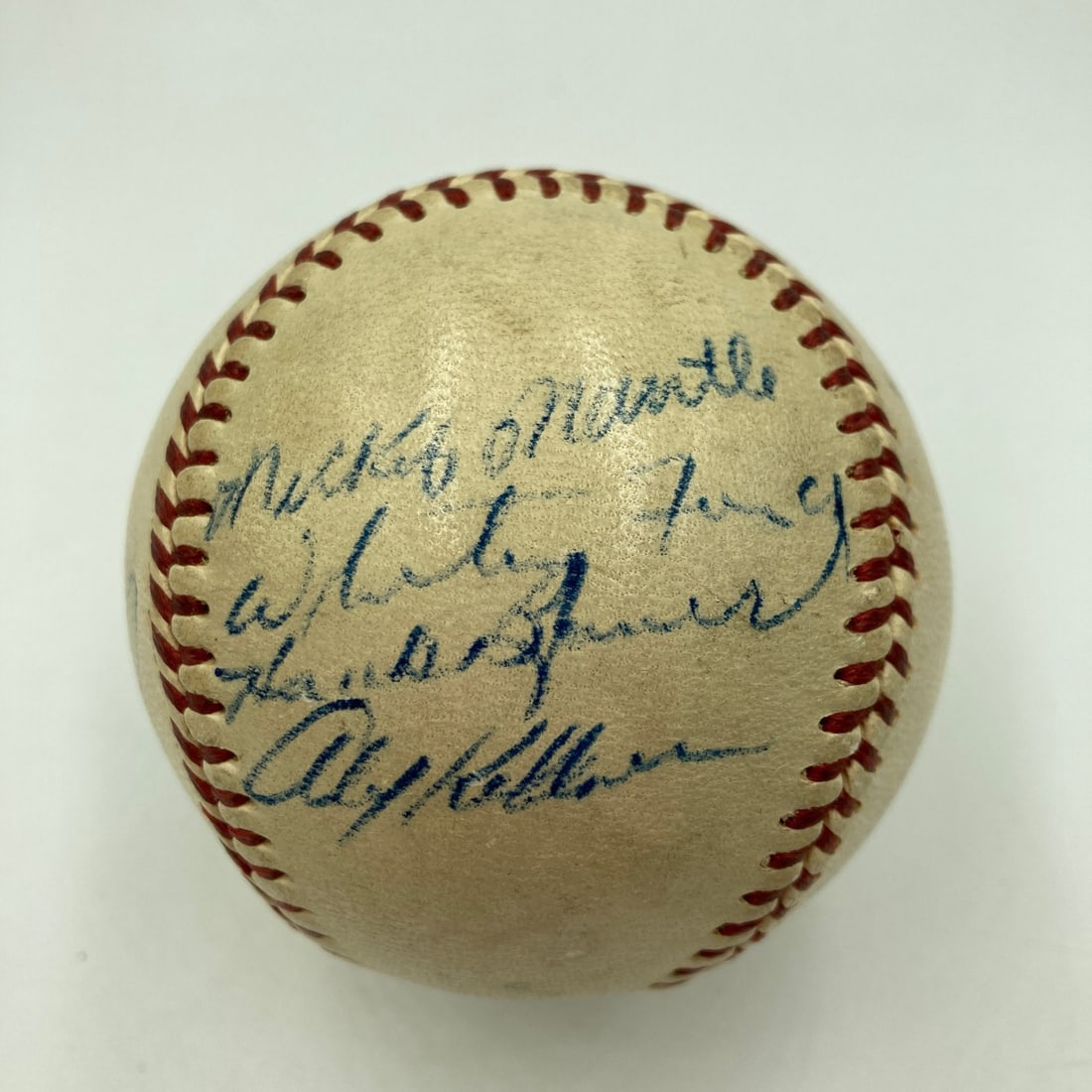 Baseball Signed by 1954 All Stars Including Mantle Williams Beckett Authenticated (1 of 9)