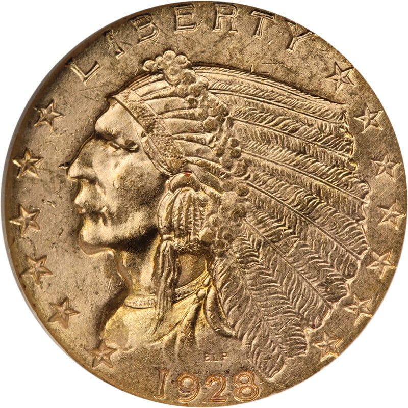 1928 Indian Head $2.50 Gold Coin NGC MS63 CAC Sticker: 1928 Indian Head $2.50 Gold Coin NGC MS63 CAC Sticker This 1928 Indian Gold $2.50 coin is graded MS63 by NGC and features a CAC sticker, indicating its superior quality within the grade. The coin disp