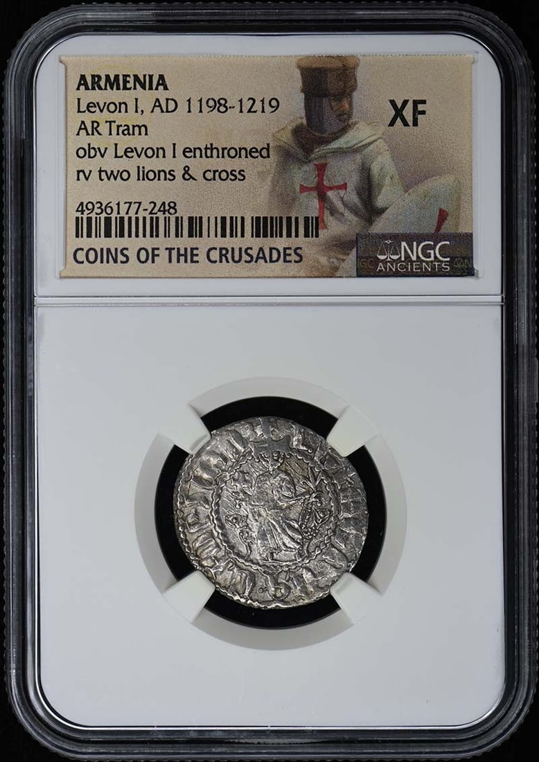 Armenia AR Tram Levon I AD 1198-1219 NGC XF (1 of 2)