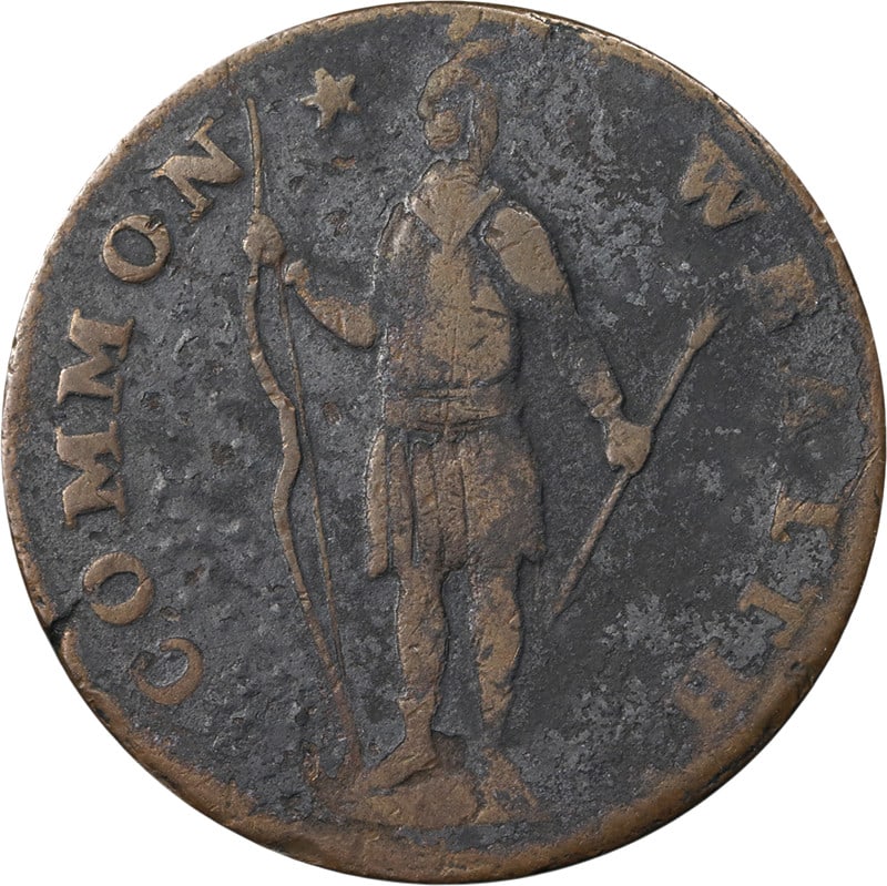 1788 Massachusetts Copper 1c Period After Massachusetts F VF Details (1 of 2)