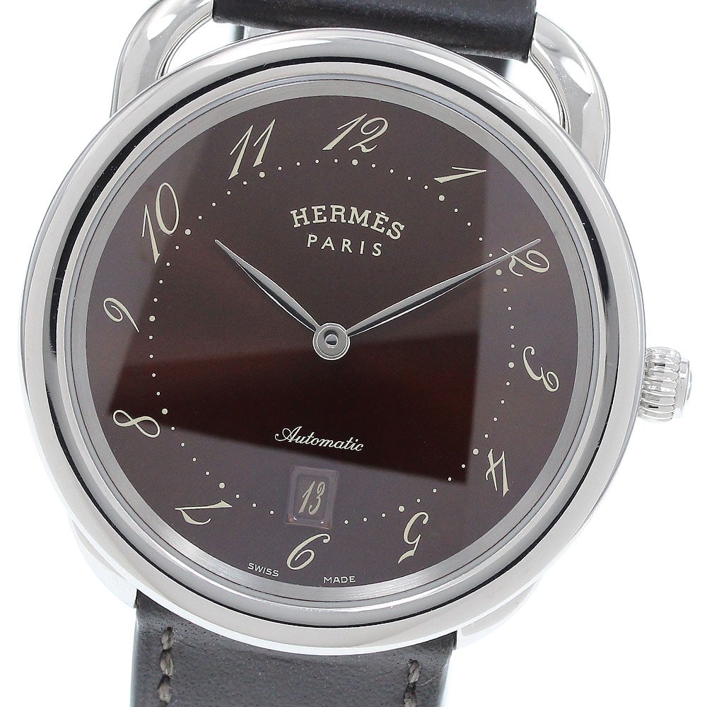 Hermes Arceau AR7.710 automatic date mens wristwatch: Hermes Arceau AR7.710 automatic date mens wristwatch Hermes Ar7.710 Arceau Date automatic men's wristwatch. Pre-owned Swiss-made timepiece with a wristwatch design. Specifications Brand: Hermes Model: