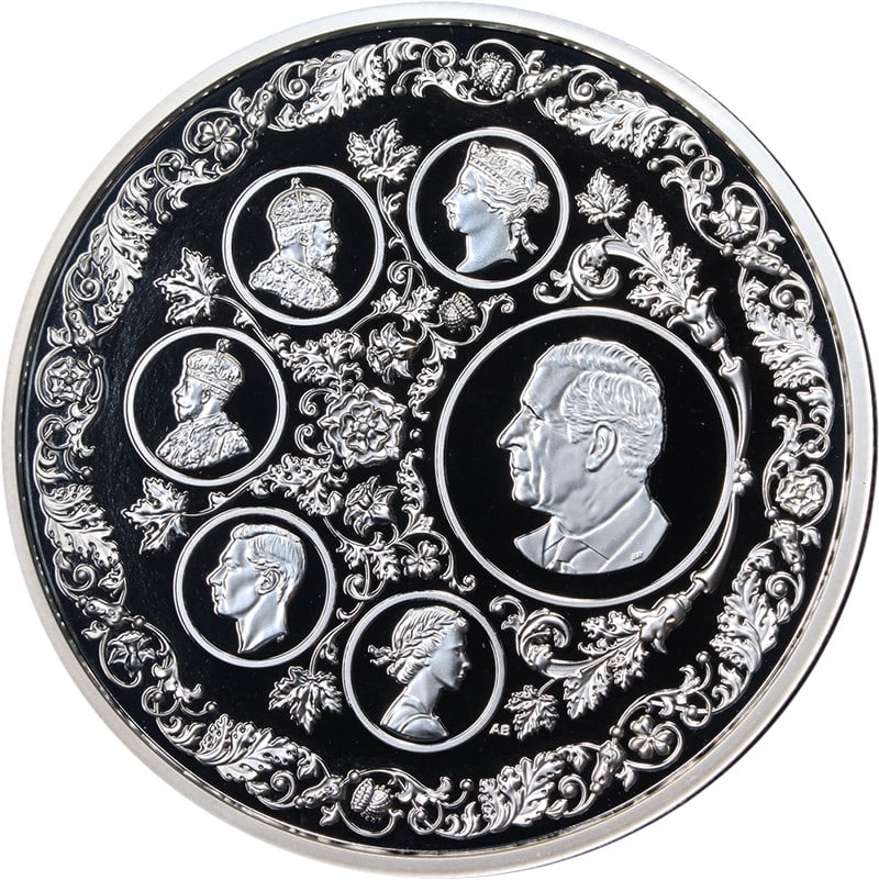 2025 Canada 5oz Silver $50 Legacy of the Crown Coin OGP COA: 2025 Canada 5oz Silver $50 Legacy of the Crown Coin OGP COA This 2025 Canada 5 Ounce Silver $50 coin, part of the Legacy of the Crown series, showcases superb eye appeal with fantastic luster and a st