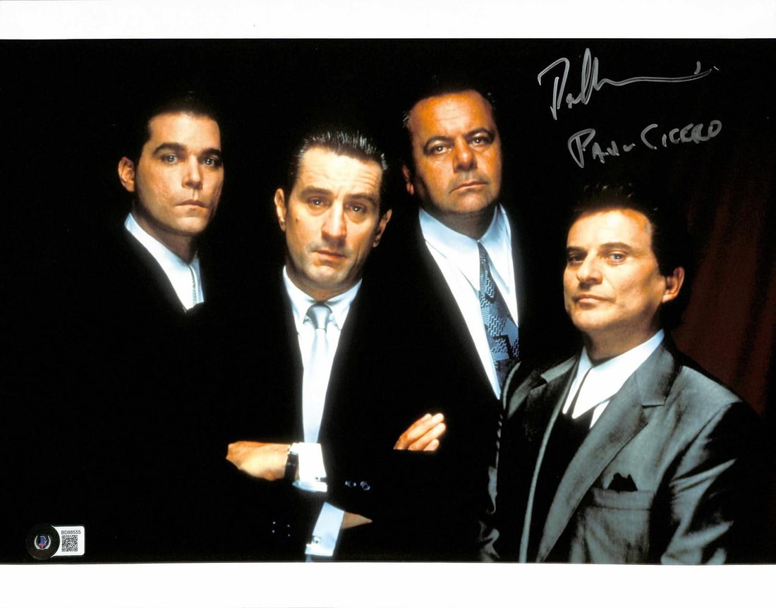 Beckett Certified Paul Sorvino Goodfellas Autographed Photo: Beckett Certified Paul Sorvino Goodfellas Autographed Photo This is a signed photograph from the movie Goodfellas featuring Paul Sorvino. The photograph is hand-signed by Sorvino and authenticated by 