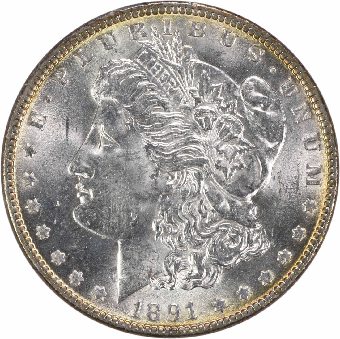 Choice BU 1891 Silver Dollar Morgan Uncertified Philadelphia Mint (1 of 2)