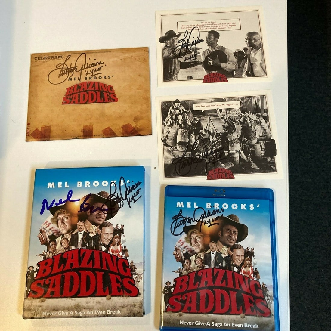 Mel Brooks Burton Gilliam Signed Blazing Saddles DVD Set 6 Signatures JSA COA (1 of 10)