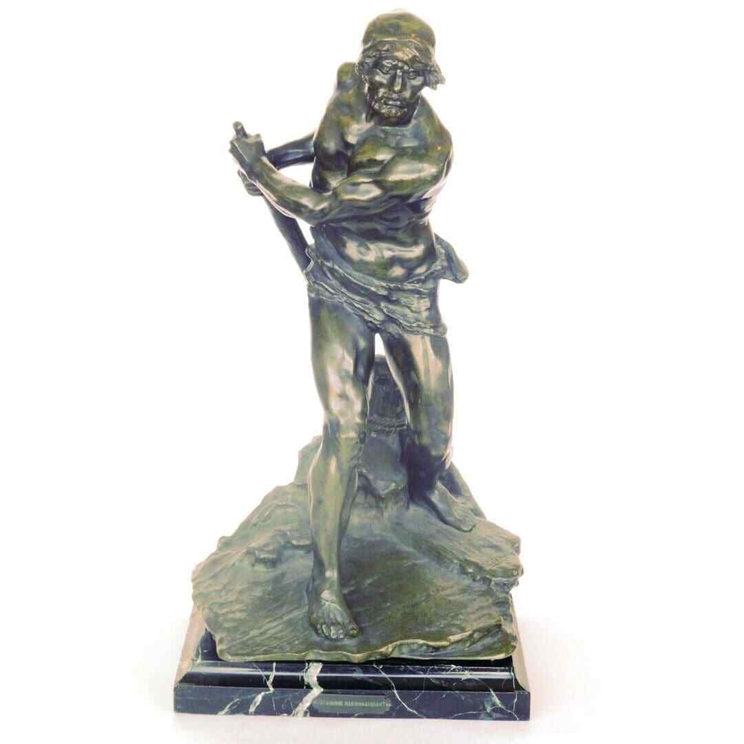 French Bronze Steerman Statue by George Colin Signed (1 of 5)
