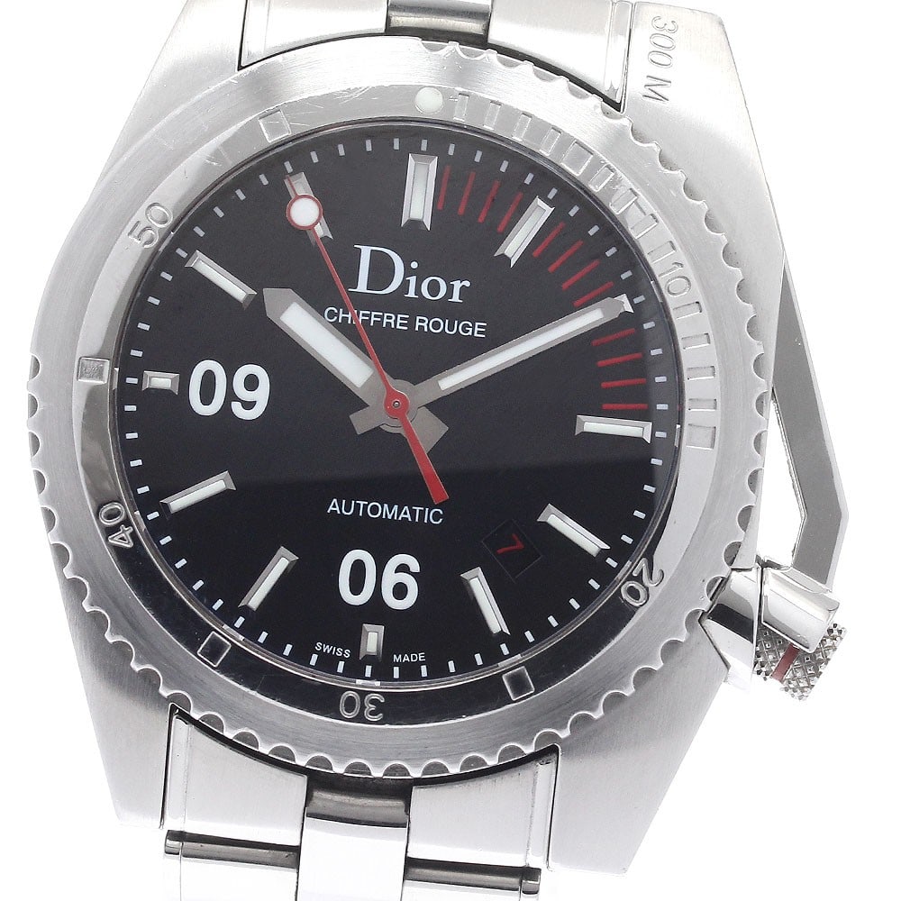 Mens Automatic Wristwatch Dior Chiffre Rouge Date CD085510 D01: Mens Automatic Wristwatch Dior Chiffre Rouge Date CD085510 D01 Pre-owned Dior Chiffre Rouge Date automatic men's wristwatch. Swiss-made and designed for the men's department, this watch combines Dior 