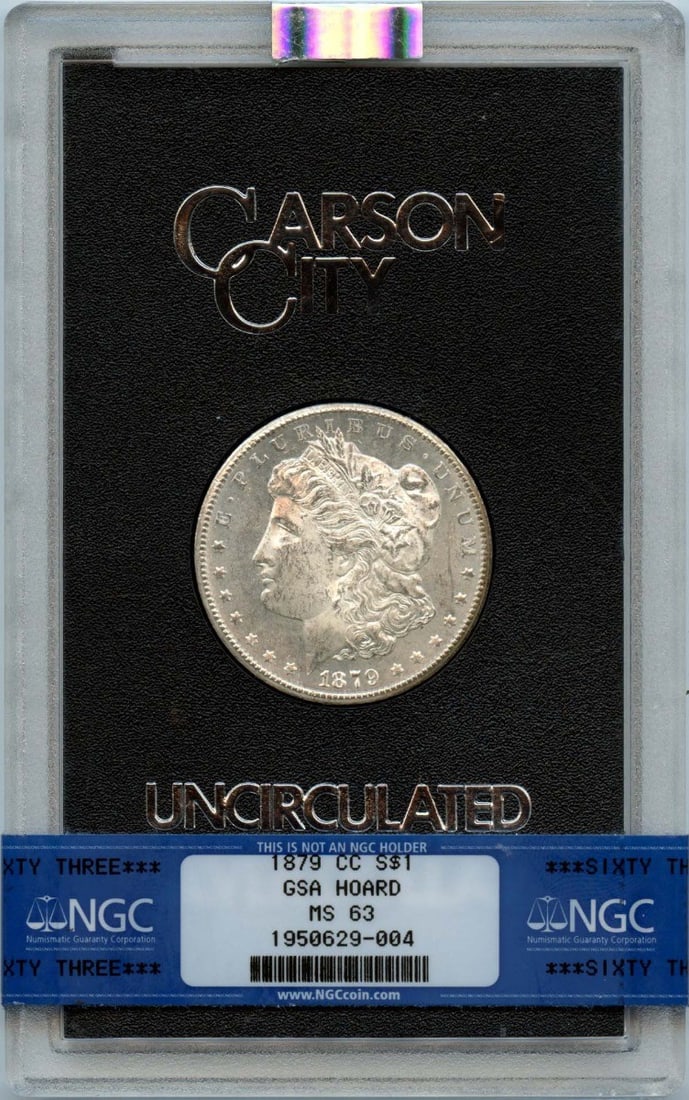 NGC MS63 1879 Carson City Morgan Dollar GSA Hoard Silver Coin (1 of 2)