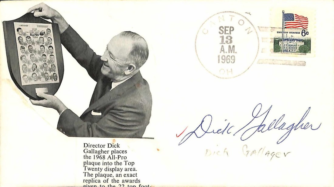 Signed 1969 First Day Cover Dick Gallagher Beckett Authenticated (1 of 1)