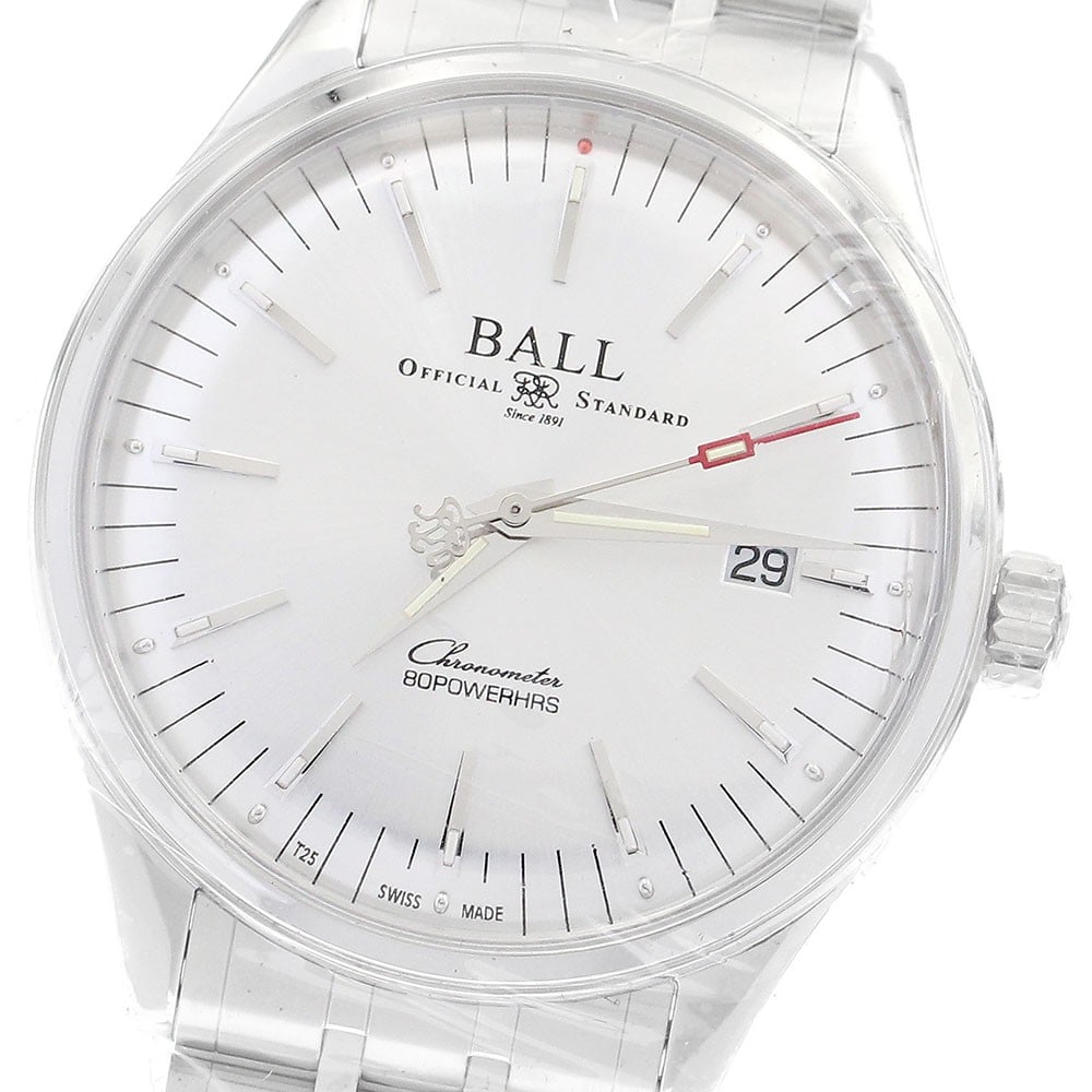 BALLWATCH Trainmaster Manufacture 80 Hours Mens Wristwatch NM3280D-S1CJ-SL (1 of 6)