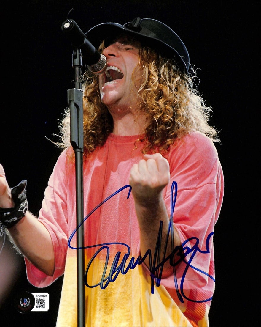 Sammy Hagar Signed 8x10 Photo Van Halen BECKETT Certified: Sammy Hagar Signed 8x10 Photo Van Halen BECKETT Certified This is an authentic 8x10 photograph signed by Sammy Hagar, the former lead singer of Van Halen. The photograph features Hagar's signature in 