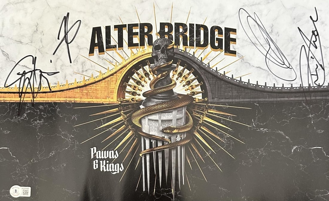 Alter Bridge Pawns Kings 11x17 Poster Signed by 4 Beckett LOA (1 of 1)