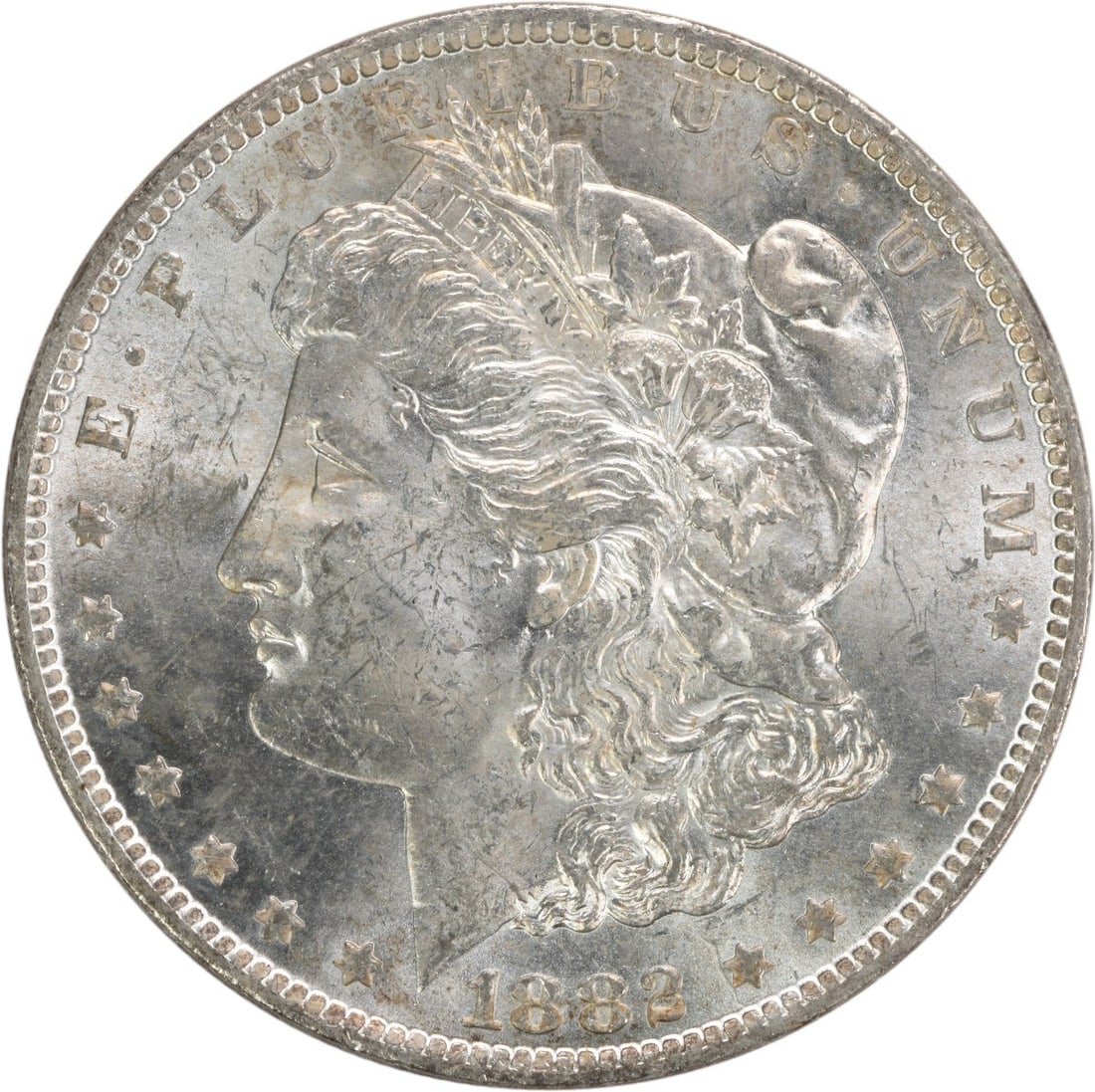 Uncirculated 1882 Carson City Morgan Dollar Silver Coin BU Uncertified: Uncirculated 1882 Carson City Morgan Dollar Silver Coin BU Uncertified This is an uncirculated 1882-CC Morgan Silver Dollar from the United States, featuring a Brilliant Uncirculated (BU) grade. The c