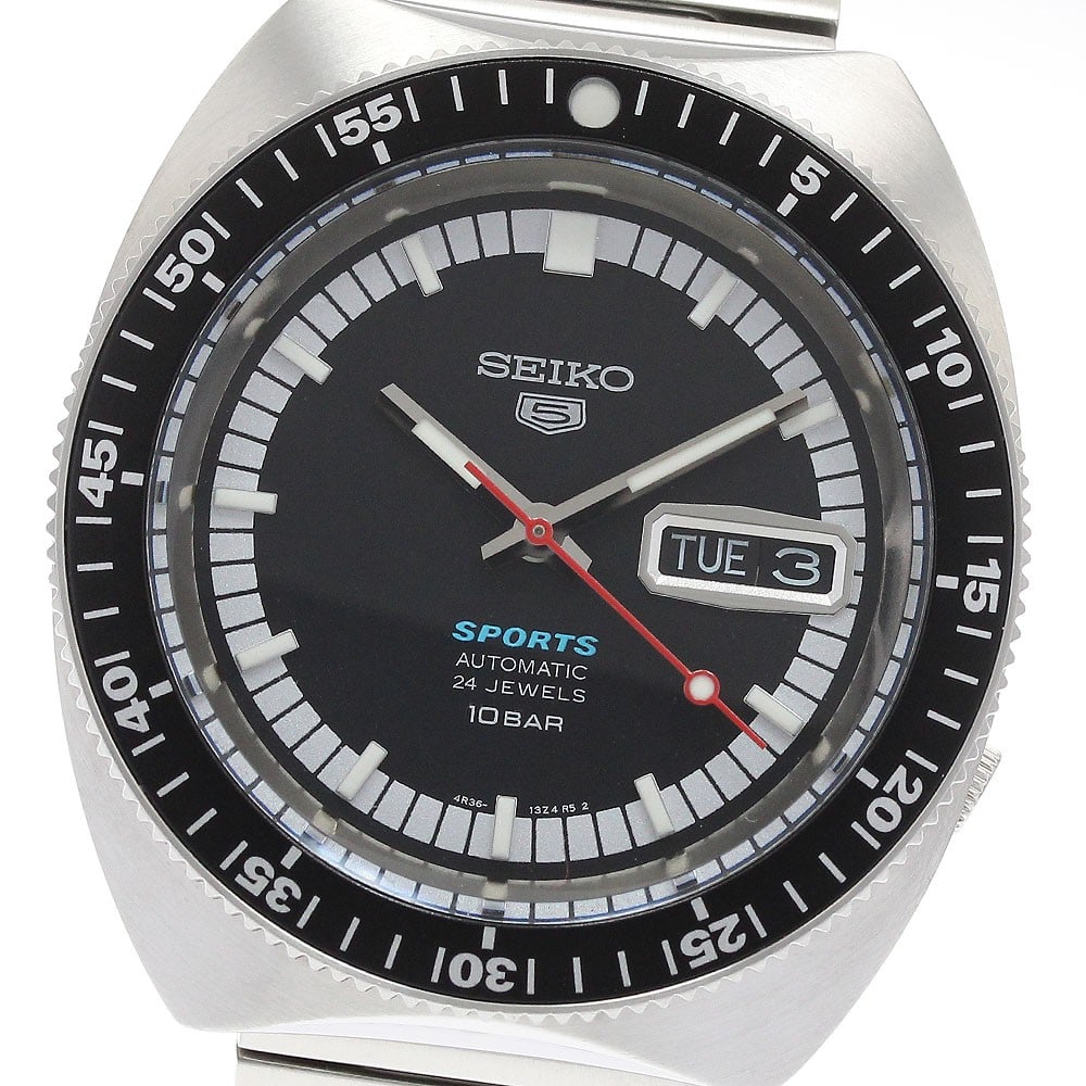 Seiko 5 Sports SKX Style Automatic Day-Date Men's Watch 4R36-13S0 SBSA223: Seiko 5 Sports SKX Style Automatic Day-Date Men's Watch 4R36-13S0 SBSA223 This Seiko 5 Sports SKX Sport Style men's wristwatch features a stainless steel case and band with a black dial. The watch is 