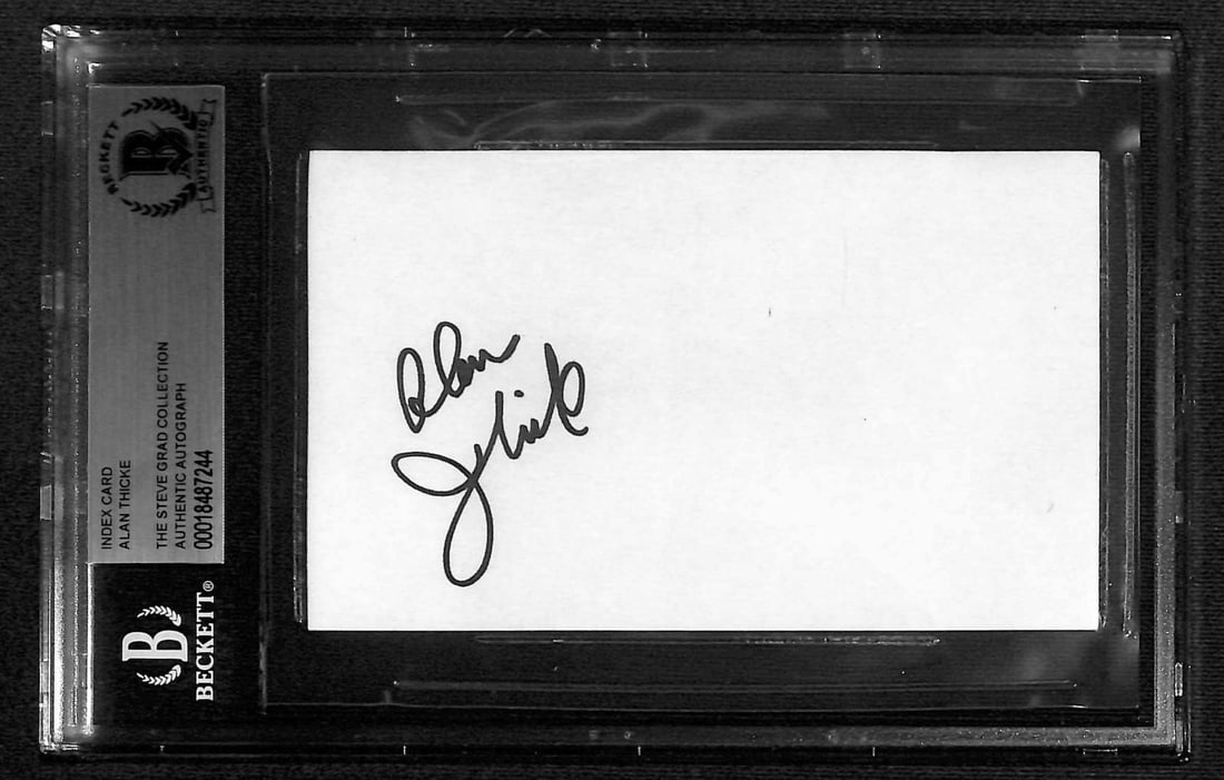 Beckett slabbed Alan Thicke signed 3x5 index card (1 of 1)
