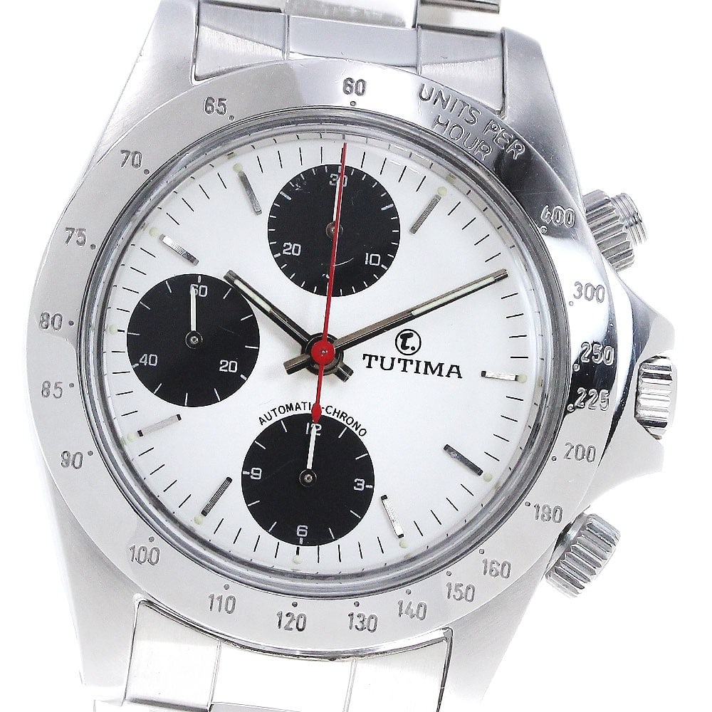 Mens Automatic Chronograph Wristwatch TUTIMA 793 Valjoux 7750: Mens Automatic Chronograph Wristwatch TUTIMA 793 Valjoux 7750 Tutima 793 Valjoux 7750 chronograph automatic men's wristwatch. Swiss made and offered in pre-owned condition. Specifications Brand: TUTIM