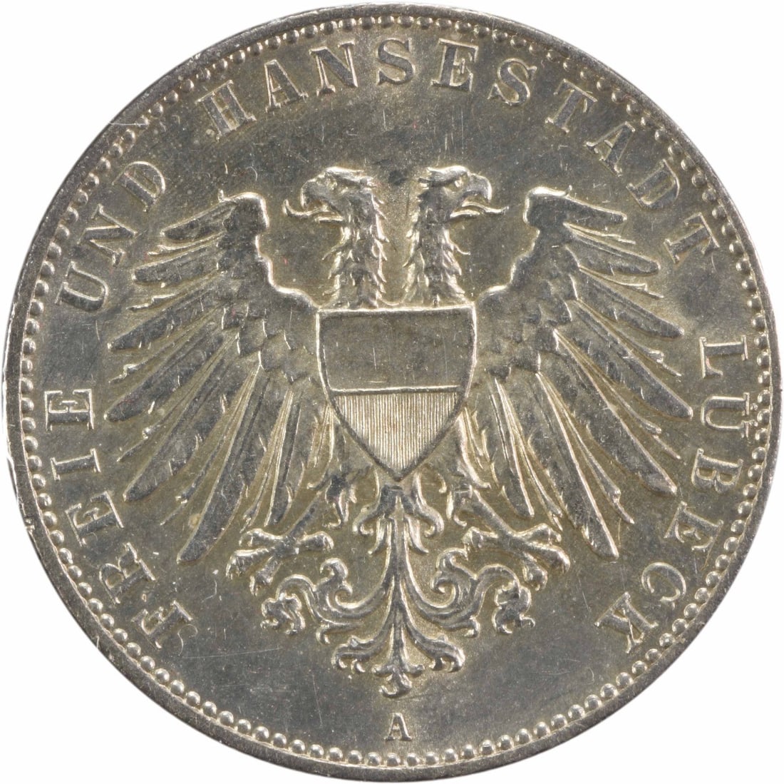 1901 Lubeck 2 Mark Coin KM210 Uncertified Silver BU (1 of 2)