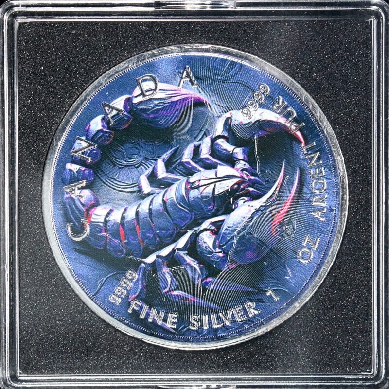 2025 Canada 1 Oz Silver $5 Maple Leaf Scorpio Zodiac Coin OGP (1 of 3)