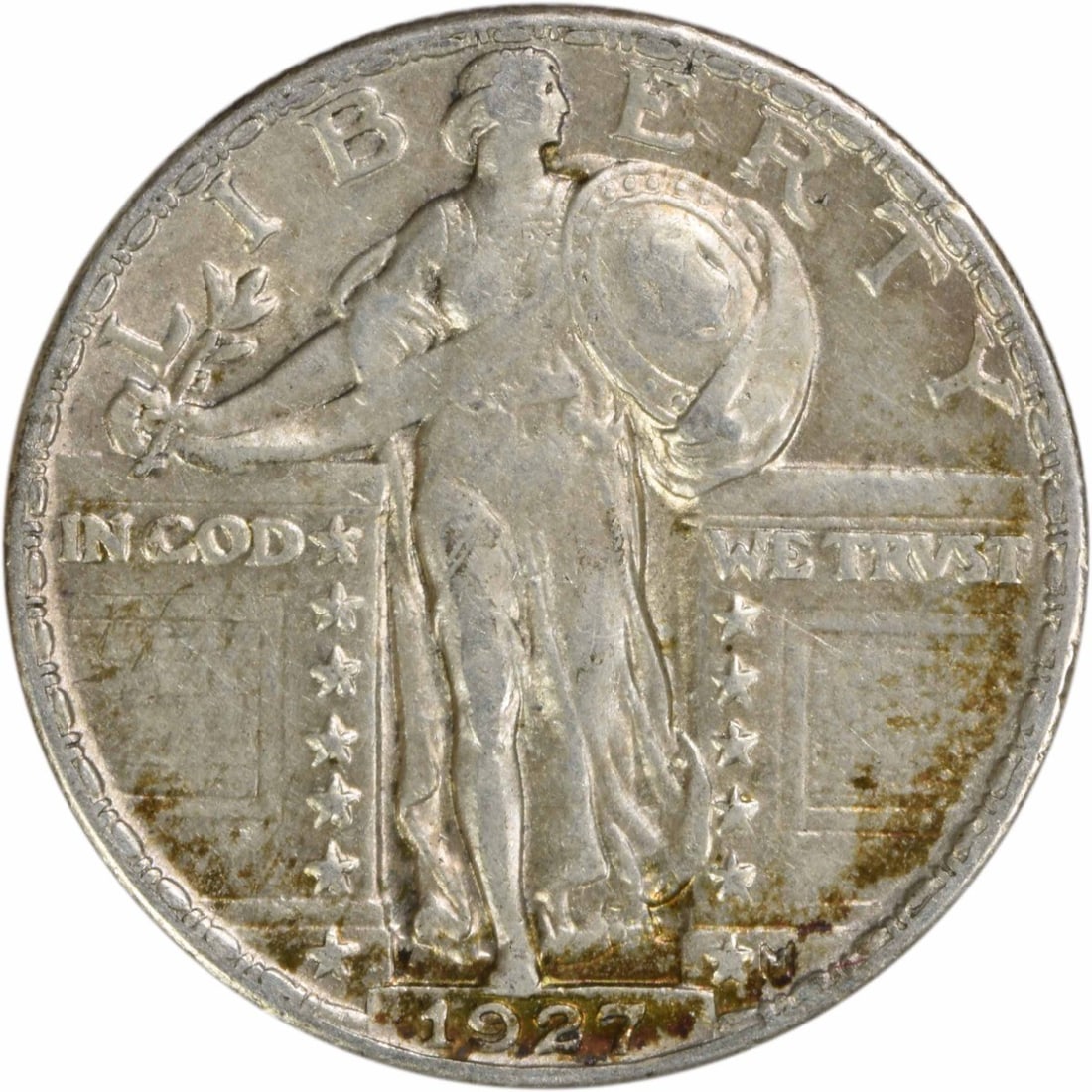 1927 Standing Liberty Silver Quarter AU Uncertified 25C Philadelphia: 1927 Standing Liberty Silver Quarter AU Uncertified 25C Philadelphia This 1927 Standing Liberty Silver Quarter is a notable collectible coin, graded AU (Almost Uncirculated). Minted in Philadelphia, t