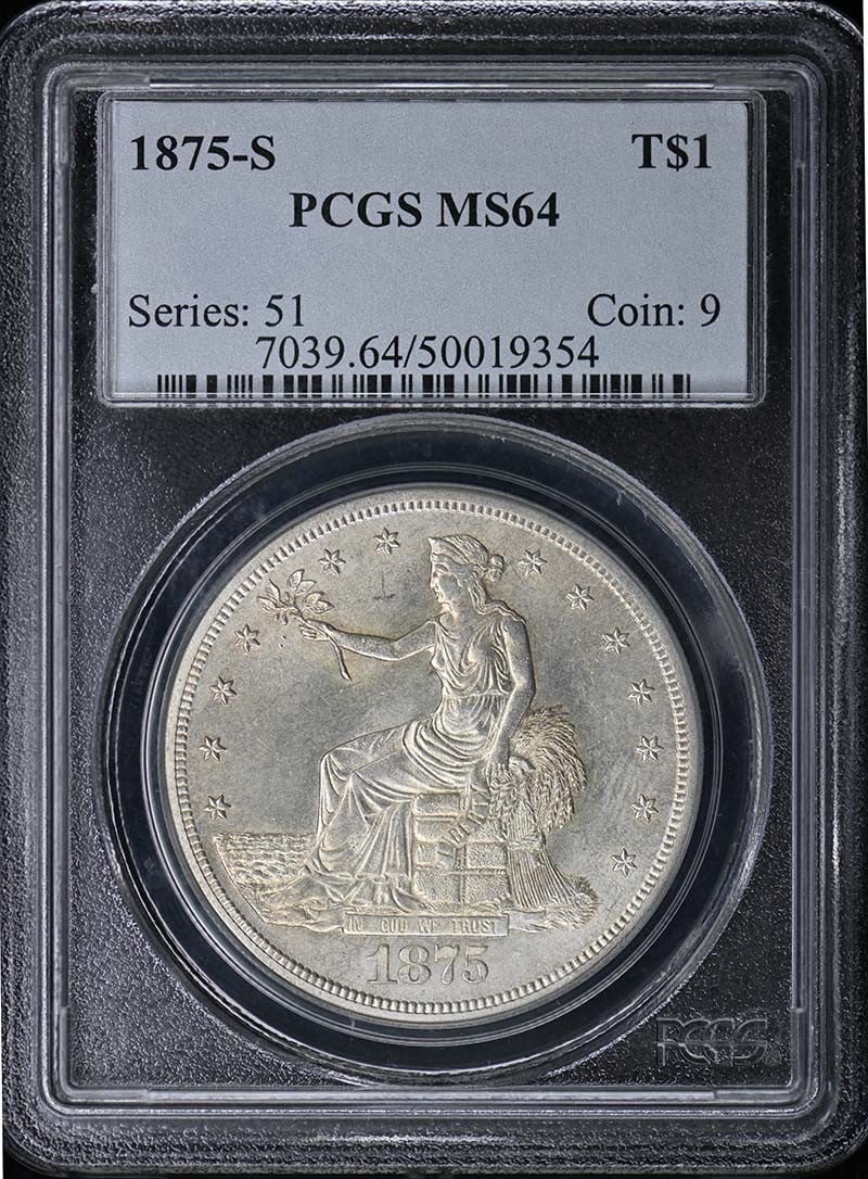 1875-S San Francisco Trade Dollar PCGS MS64 (1 of 4)