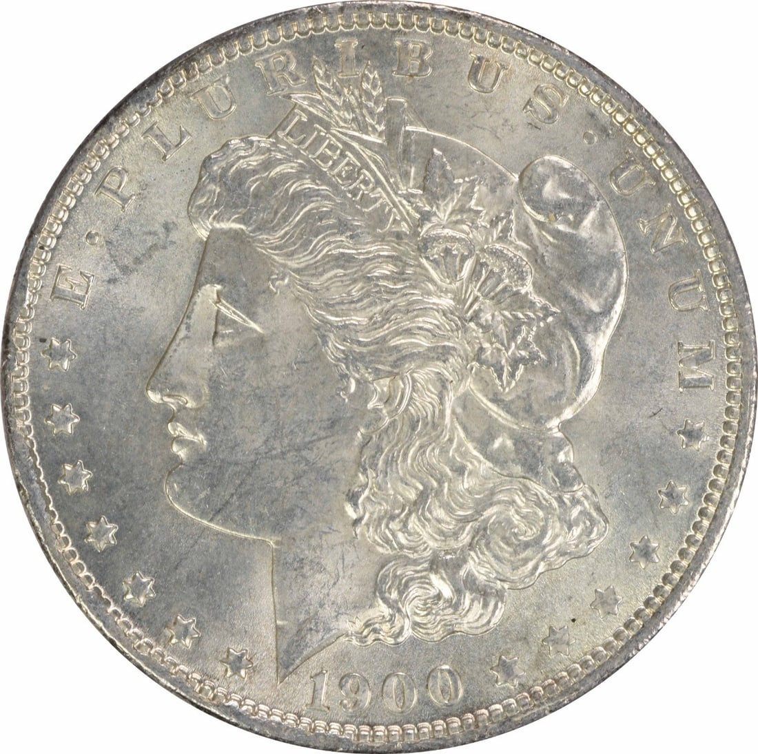 Choice BU 1900-O Silver Dollar Morgan Uncirculated Uncertified: Choice BU 1900-O Silver Dollar Morgan Uncirculated Uncertified This 1900-O Morgan Silver Dollar is a Choice Brilliant Uncirculated coin from the New Orleans Mint. It is composed of silver and remains 