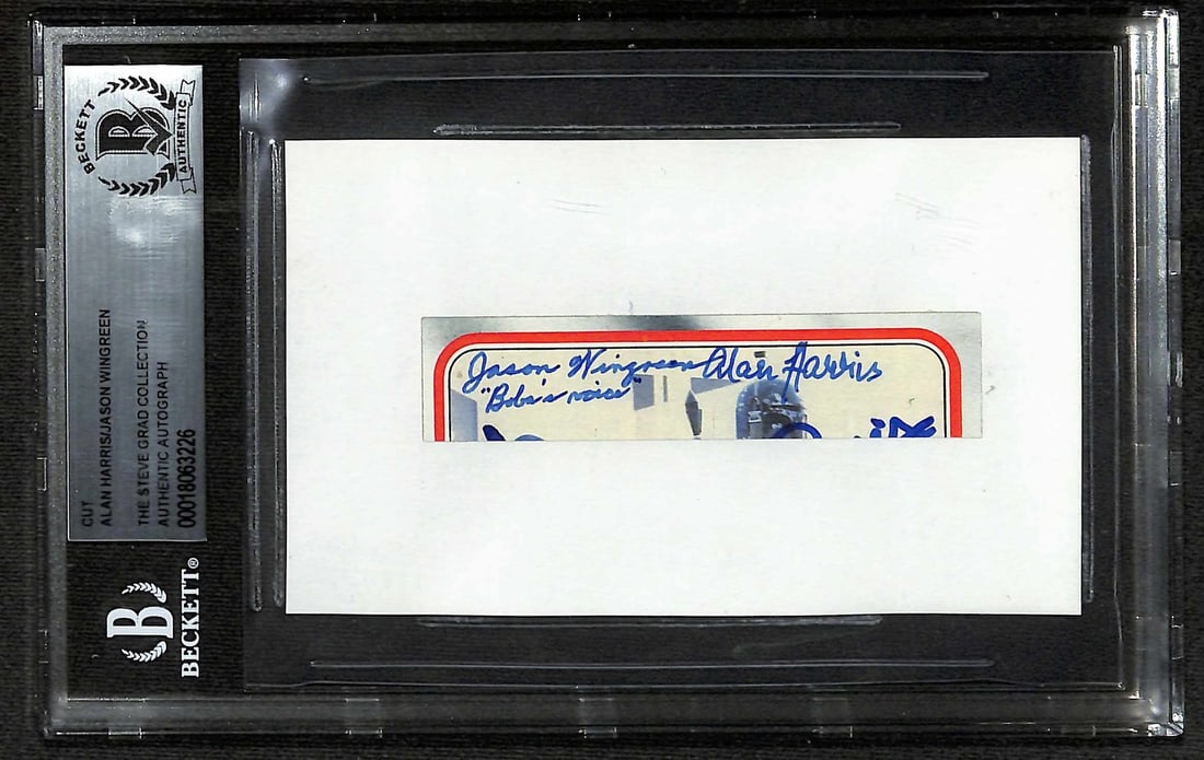 Beckett Authenticated Boba Fett Dual Signed Cut Alan Harris Jason Wingreen (1 of 1)