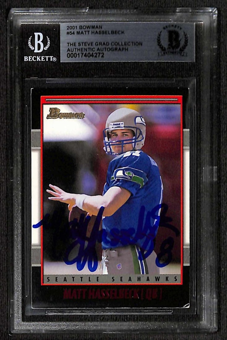 Matt Hasselbeck Signed 2001 Bowman #54 Card Beckett Authenticated (1 of 1)