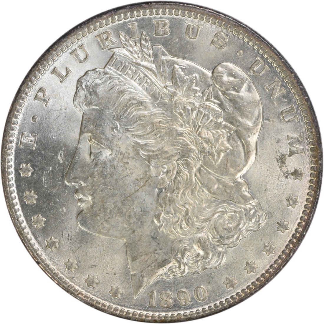 1890 Silver Dollar Morgan BU Uncirculated No Mint Mark Uncertified: 1890 Silver Dollar Morgan BU Uncirculated No Mint Mark Uncertified This is an 1890 Morgan Silver Dollar from the United States, featuring a brilliant uncirculated (BU) condition. The coin is composed 