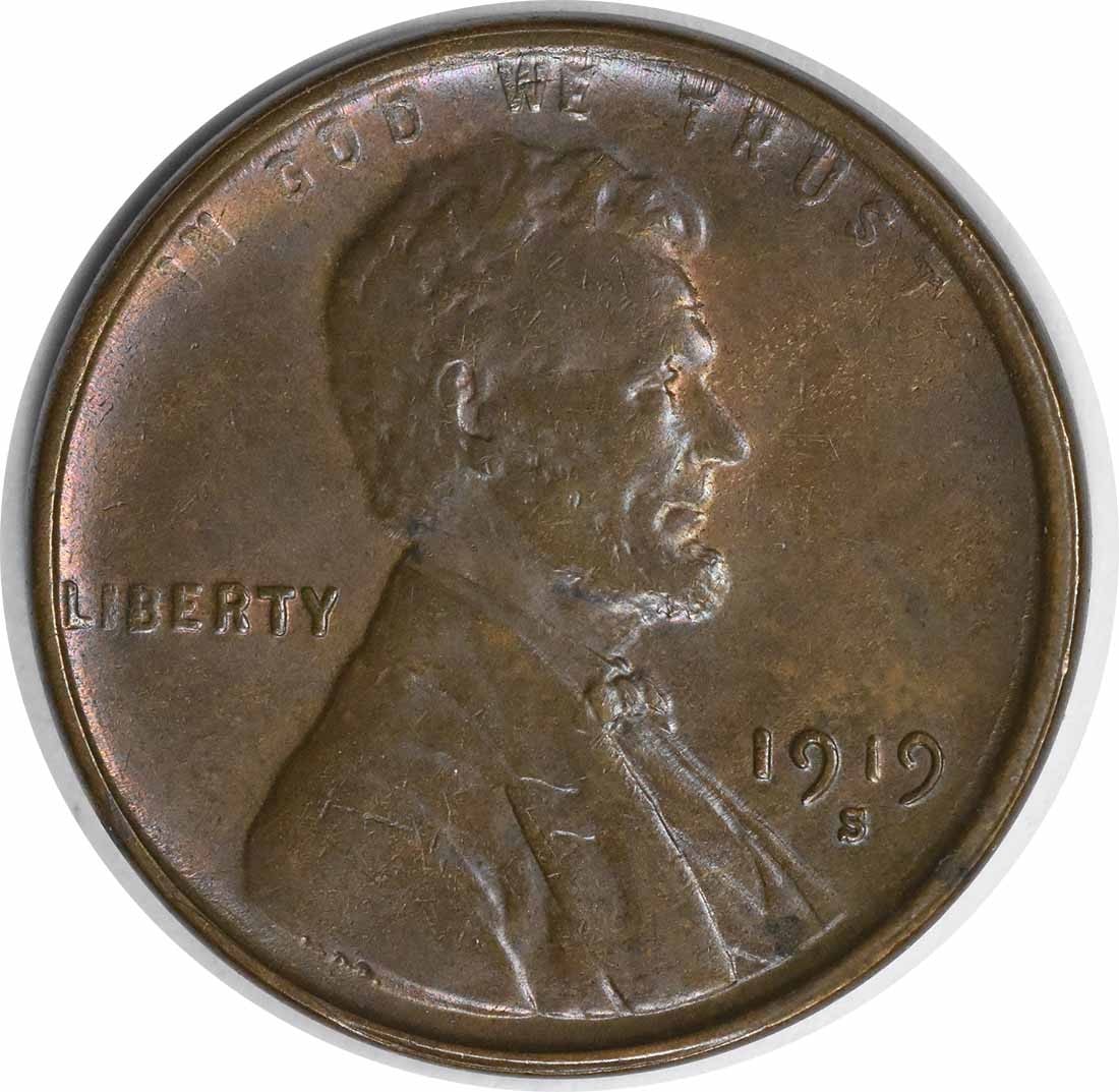1919-S Lincoln Wheat Cent Choice BU Uncertified Copper Coin: 1919-S Lincoln Wheat Cent Choice BU Uncertified Copper Coin This 1919-S Lincoln Cent is a stunning representation of American coinage, showcasing the classic Lincoln Wheat design. Graded as Choice BU,