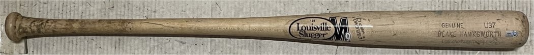 Andre Ethier Dodgers Game Used Bat MLB Authentication Cracked: Andre Ethier Dodgers Game Used Bat MLB Authentication Cracked This is a game-used Louisville Slugger M9 Genuine baseball bat from Andre Ethier of the Los Angeles Dodgers. The bat features Blake Hawksw