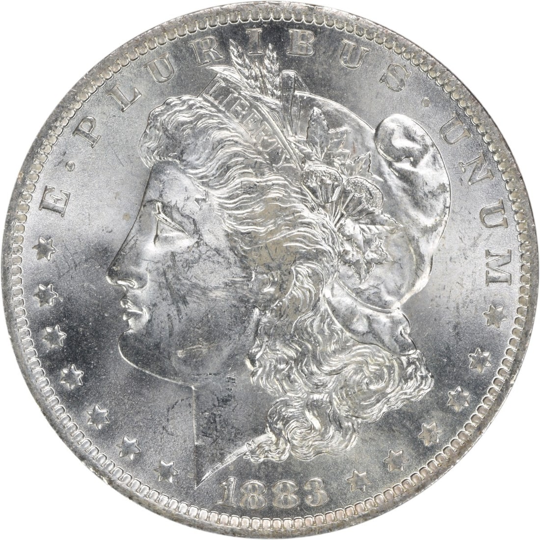 Uncirculated 1883 O Silver Dollar Morgan Choice BU Uncertified: Uncirculated 1883 O Silver Dollar Morgan Choice BU Uncertified This 1883-O Morgan Silver Dollar is an uncirculated coin in Choice Brilliant Uncirculated (BU) condition. Struck at the New Orleans Mint,